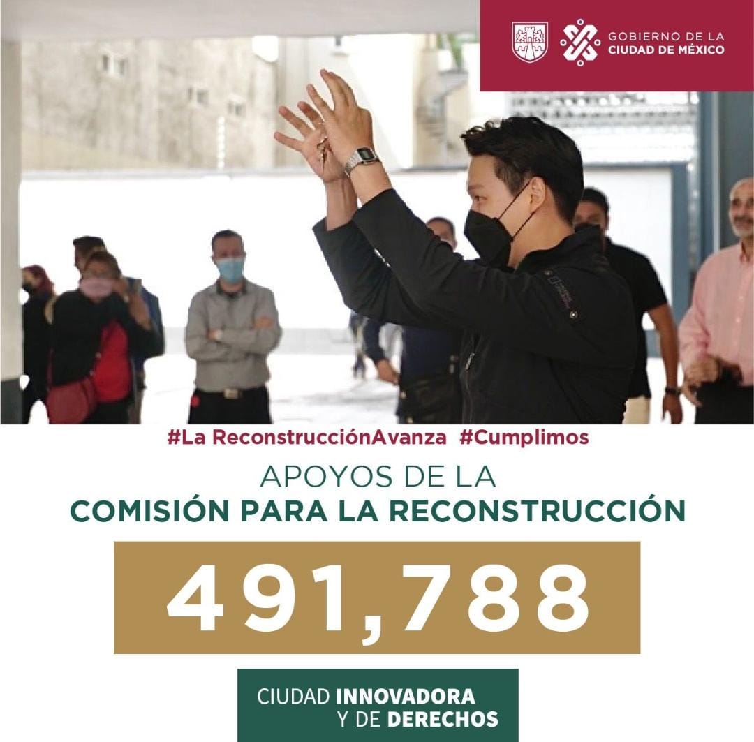 Hemos otorgado caso medio millón de apoyos en rubros como: proyectos ejecutivos, demoliciones, obras de reconstrucción y rehabilitación, mejoramientos de suelo, supervisiones, condonaciones de agua y predial, apoyo a renta e indemnizaciones, ¡gracias por su confianza! 🫶🏽 #19S
