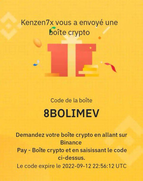 Last box of the night guys 🎁💸 

1000 claims ❤️🎁 

we resume tomorrow 😴 

RETWEET please ❤️

 #BNB #btc #Giveaway #NFTs #crypto #cryptobox #cryptoboxcode #binancebox #MATIC #NFT #lunch