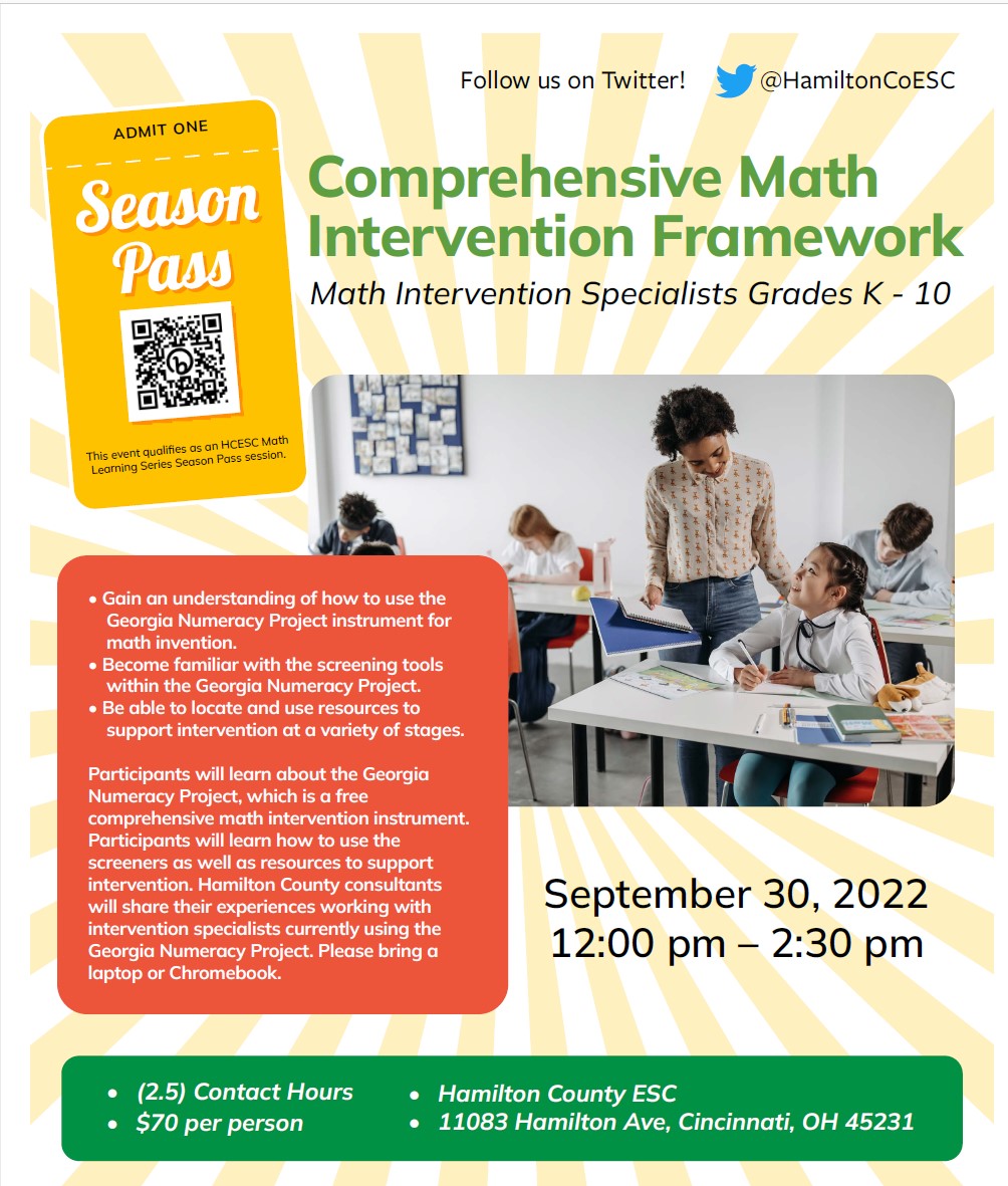 Are you a math intervention specialists or do you know one?  Check out our upcoming session! <a href="/HamiltonCoESC/">HCESC</a>