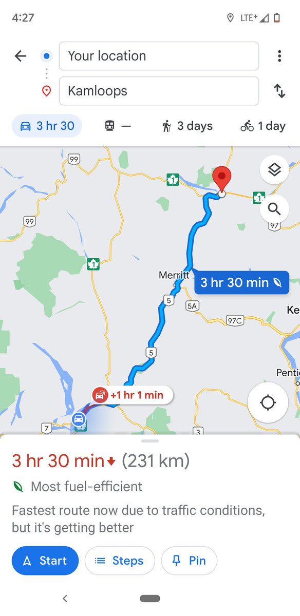 E21Vince's tweet photo. @Richard12271967 @Kamscan Crawling.  Highway 7 is the only route currently I believe. https://t.co/mfOQpqNRdI