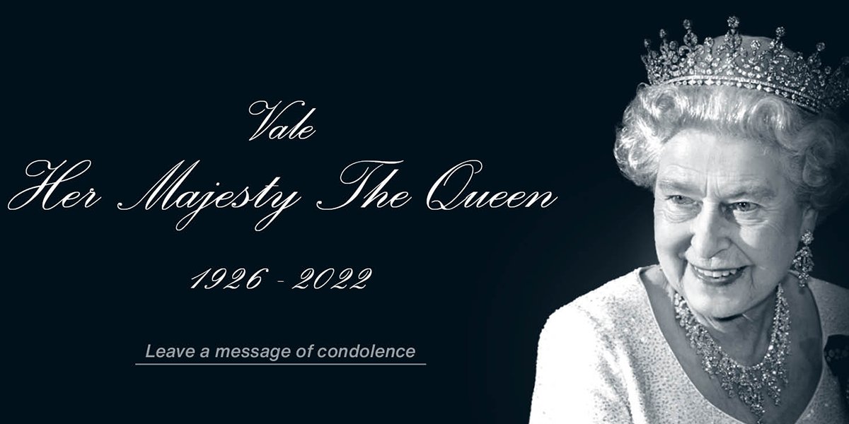 A condolence book has been established in honour of Her Majesty The Queen, Elizabeth II which can be signed at fal.cn/3rLUj  or physically at our Council offices in Kiewa St, at the LibraryMuseum in Albury, and at the Library in Lavington until Friday 23 Sep 2022.