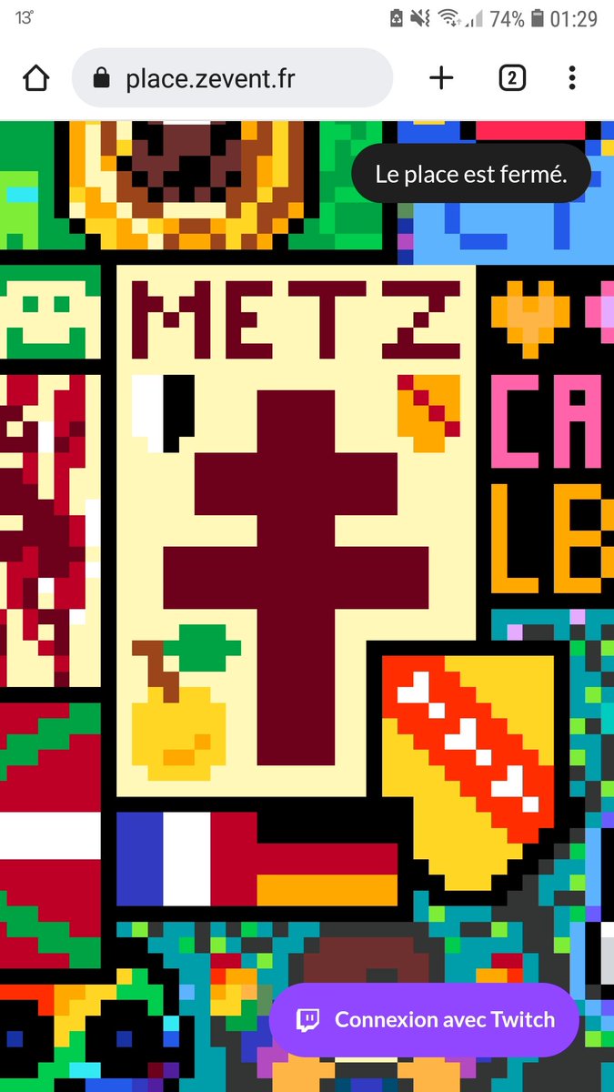 Lezgooo ! Le Zplace est fermé, voila le résultat final ! GG la #teamFCMetz !