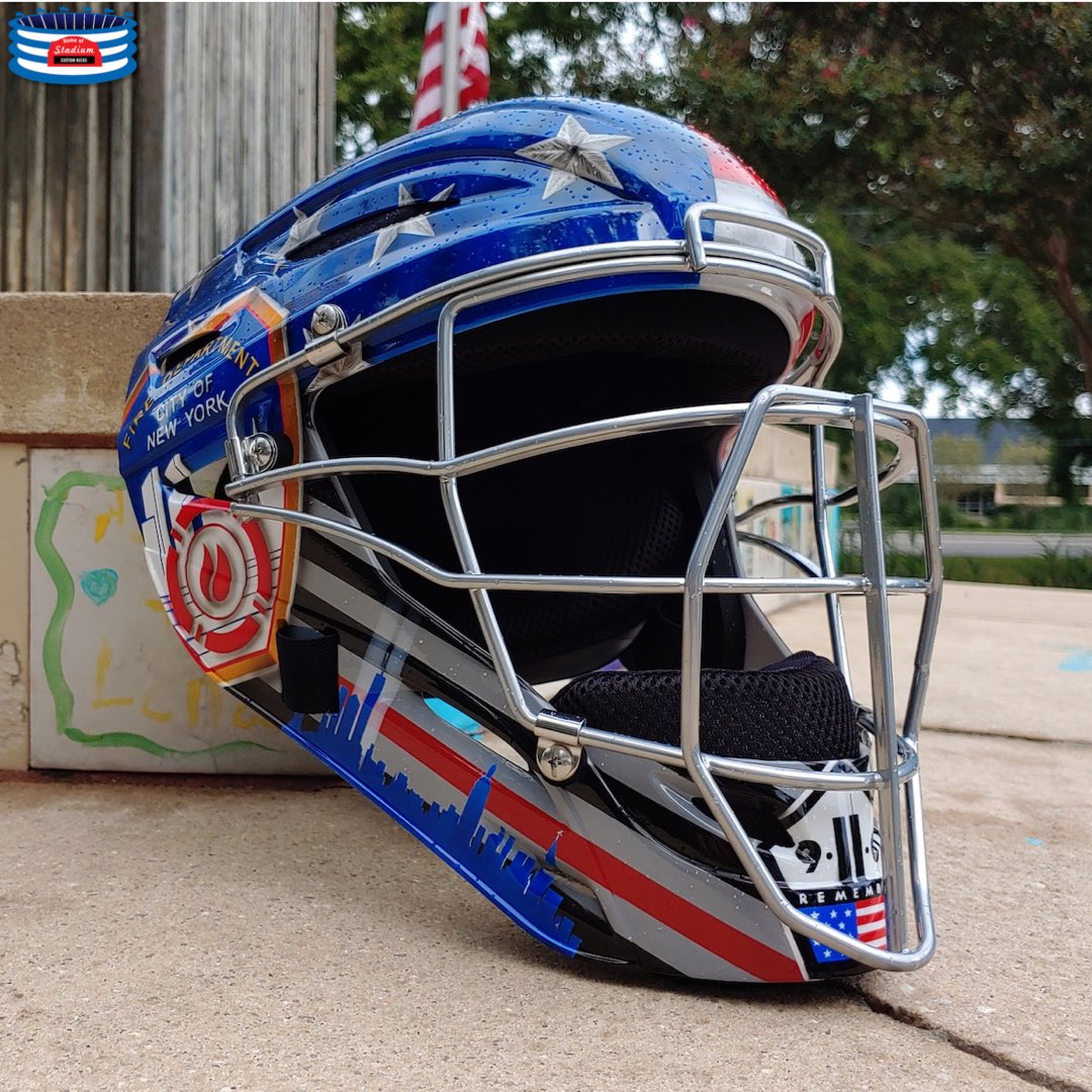 stadiumck's tweet photo. 9/11, A Day We Will Never Forget

We teamed up with Jose Trevino (@HipHipJose5) to help honor our heroes from the @FDNY, @NYPDnews &amp; @PAPD911 with this custom @ALLSTARSPORTS helmet. https://t.co/iZtuZJjUOs