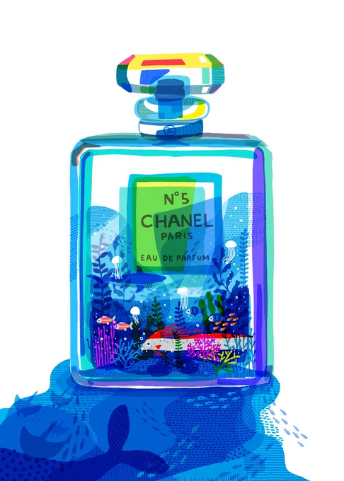 CHANEL  N°5sea#CHANEL  #シャネル  #イラスト 