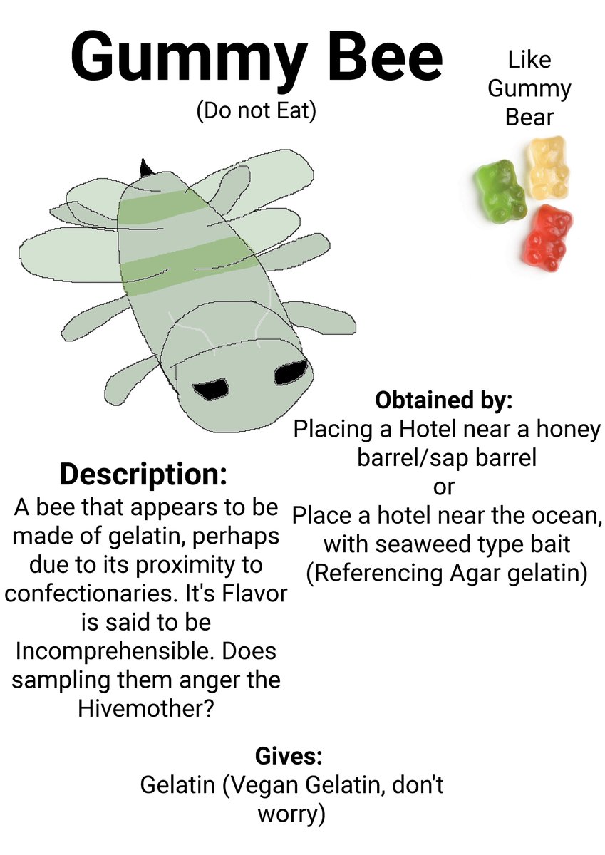 FireStarWww's tweet photo. @apico_game My very meager entry, the Gummy Bee. It is see-through and totally not edible. #APICOBee https://t.co/Ab89xVVfkm