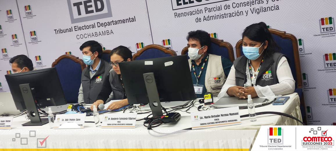 TEDCochabamba's tweet photo. La Sala Plena del #TEDCochabamba, instala el cómputo de votos - Elecciones COMTECO 2022.
#EleccionesCOMTECO2022 https://t.co/Th13N3DHkj