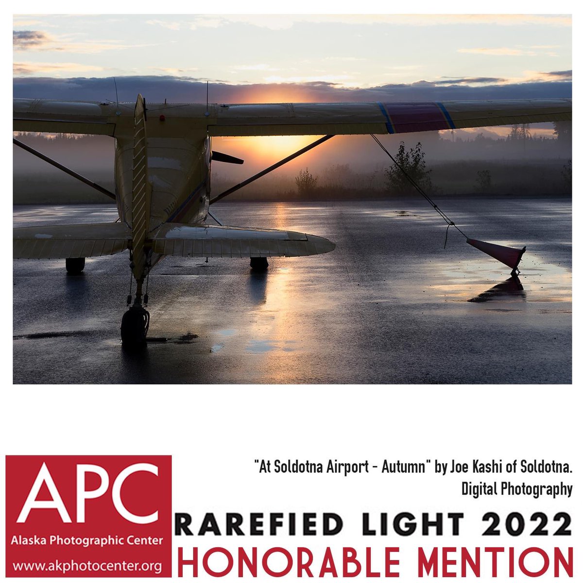 akphotocenter's tweet photo. Congrats to Joe Kashi of Soldotna for his Honorable Mention in Rarefied Light 2022! Juror Dan Burkholder created an exhibition of 55 pieces that will travel the state until 2023. Stay tuned for exhibition info!#rarefiedlight #travelingexhibition #exhibition #alaskaartists #alaska https://t.co/FpSExGgyK8