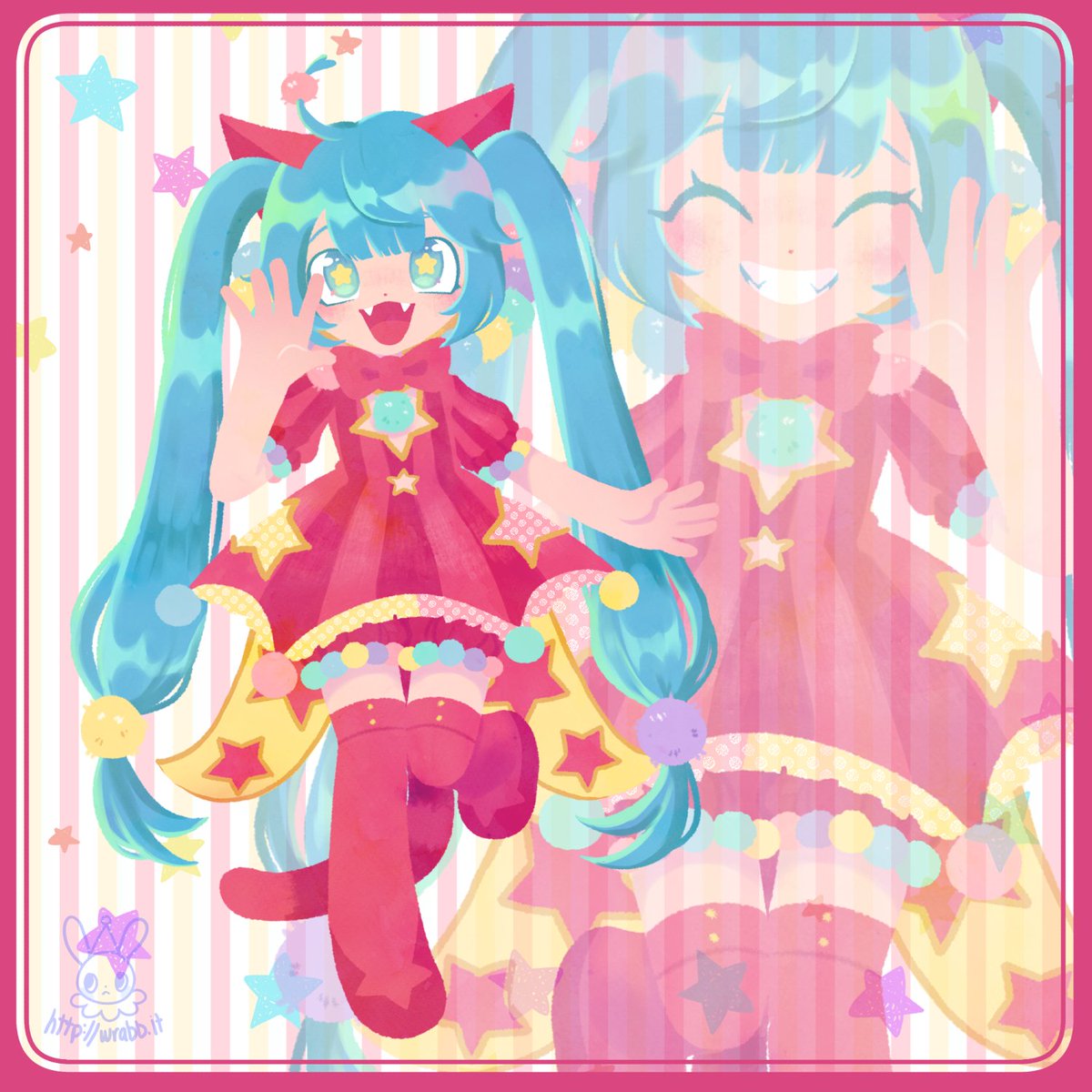 「Mikus...  」|wrabbit @ KONPEITO PLUSHIE OPEN!!!のイラスト