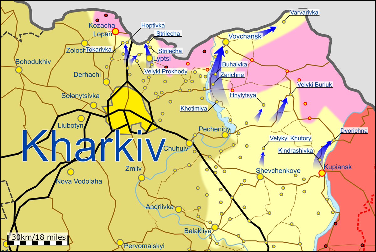 Карта боевых действий: Карта боевых действий в Украине. 12 сентября 2022 год