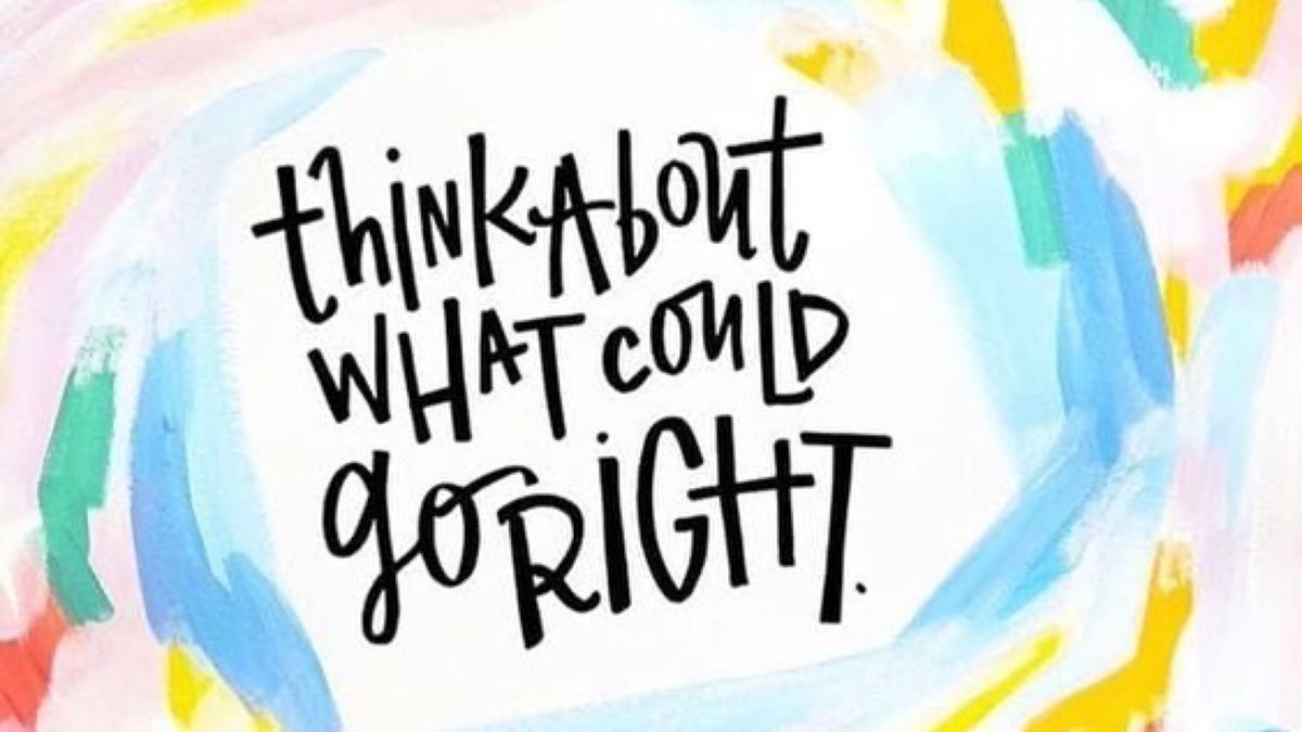It’s too easy to imagine what can go wrong. Why not try imagining what can go right instead? Train your mind to think about the good and not just the bad. Have a great new week! #edchat
