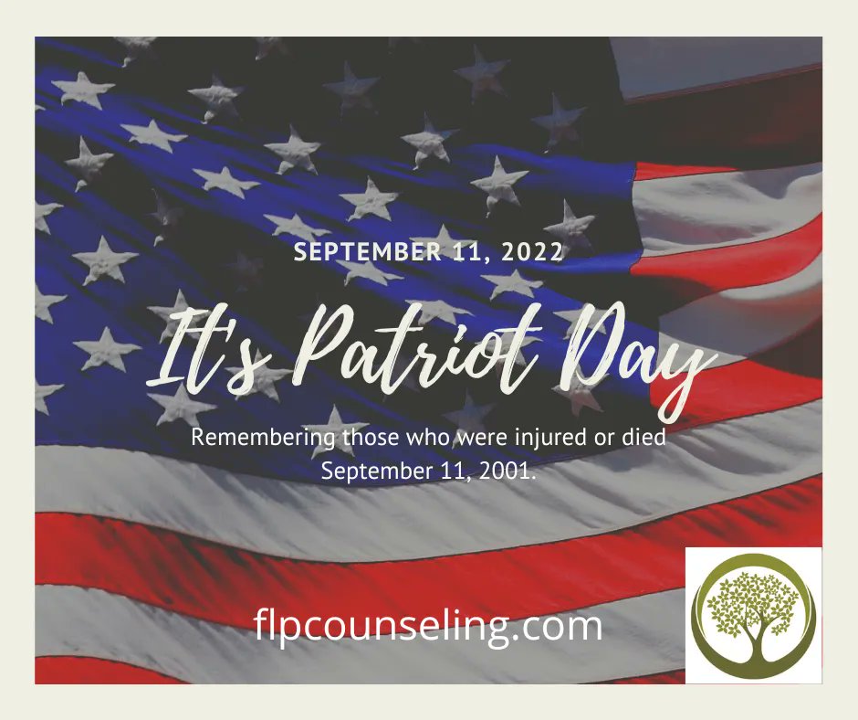 CounselingFlp's tweet photo. Patriot Day- a day of remembrance. 💙

#september11 #patriotday #remembrance #flpcounseling https://t.co/jpzF7r6MOf https://t.co/oPbWkuJHon