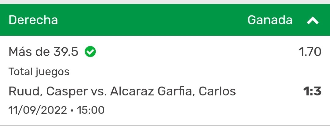 LMPicks1's tweet photo. En @tipsterchat regalé MI STAKE 10 del US OPEN y se ganó easyyy🔥🥎🔥🥎🔥🥎🔥jajaja

🥎Over 39.5 Games Ruud✅️💰

Este fin de semana dominamos 
Soccer⚽️
NFL 🏈 
Tenis🥎 https://t.co/20cVseyAyD