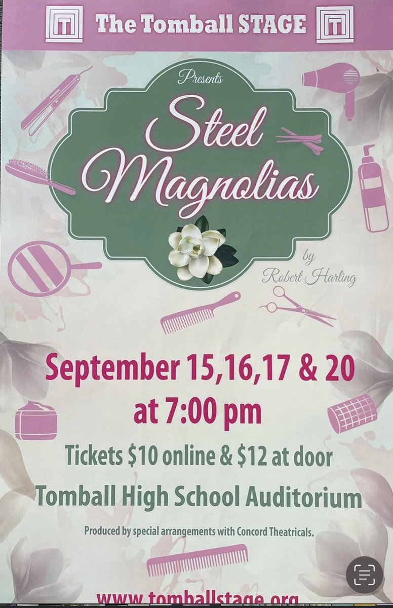 Steel Magnolia opens this week! tomballstates.org @tisdths <a href="/FineArtsTomball/">Tomball ISD Fine Arts</a>