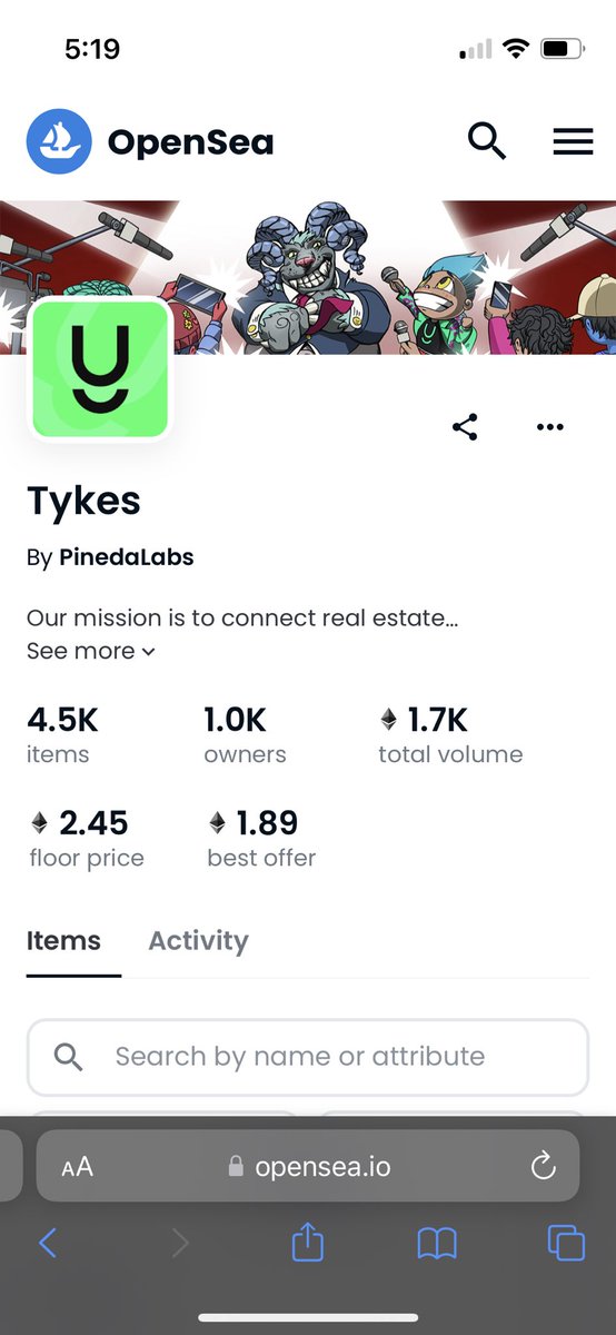 RyanPineda's tweet image. Hey @opensea how do I get my project @TykesNFT verified?

Not many first time projects have ever done 1.7k ETH volume in 10 days in this bear market…
