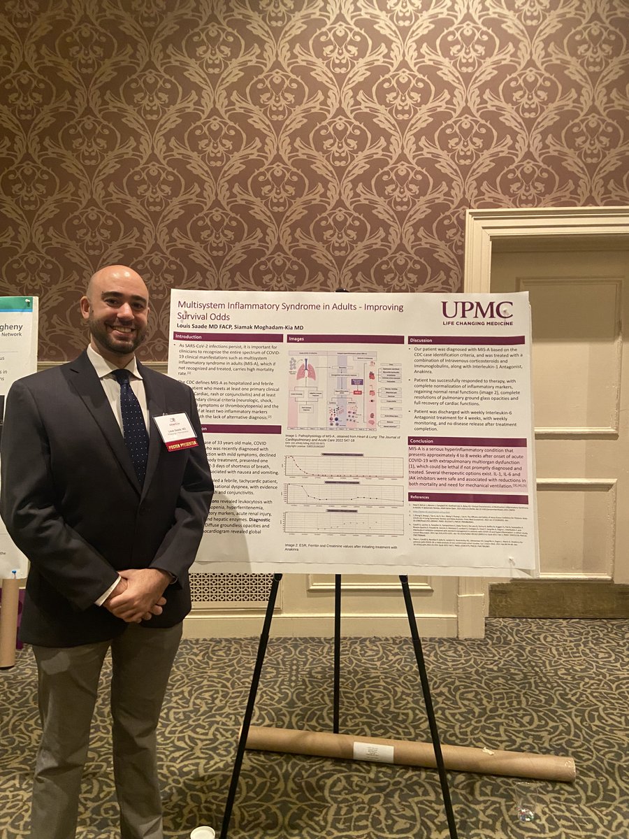 Dr. Louis Saade (@SaadeLouis), 2nd year rheum fellow, ready to discuss his poster #PRS22 @PaRheum