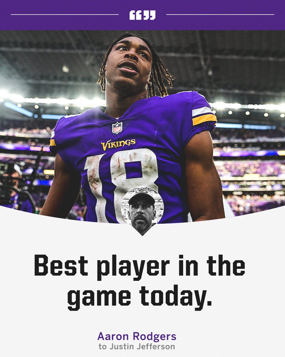 SportsCenter's tweet photo. Game recognizes game 🤝 

@AaronRodgers12 ✘ @JJettas2 https://t.co/OGU5A2oLi3