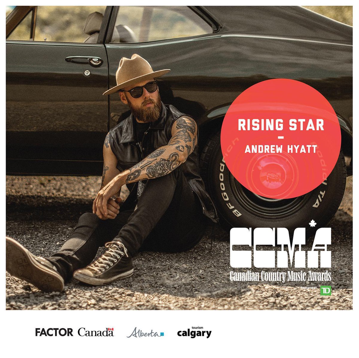 This year's CCMA Rising Star is <a href="/AndrewHyattBand/">Andrew Hyatt</a> !!
