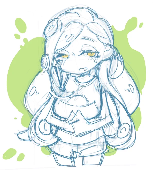 タコ蜜杞ちゃん。タコ足美味しそうに描いてあげたい( ˘ω˘ ) 