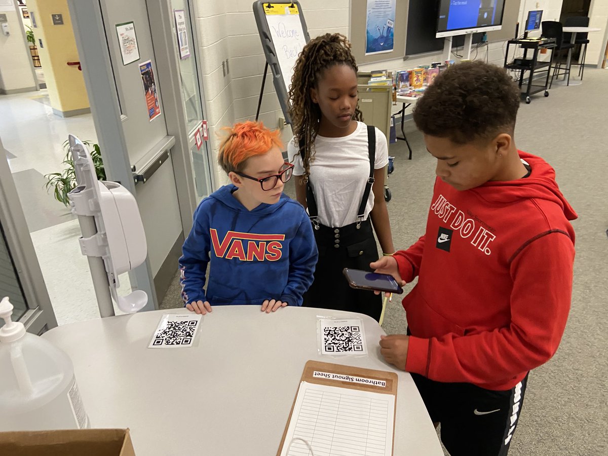 Mrs. Metz’s 6th grade class gets into a little friendly competition getting to know their new library!