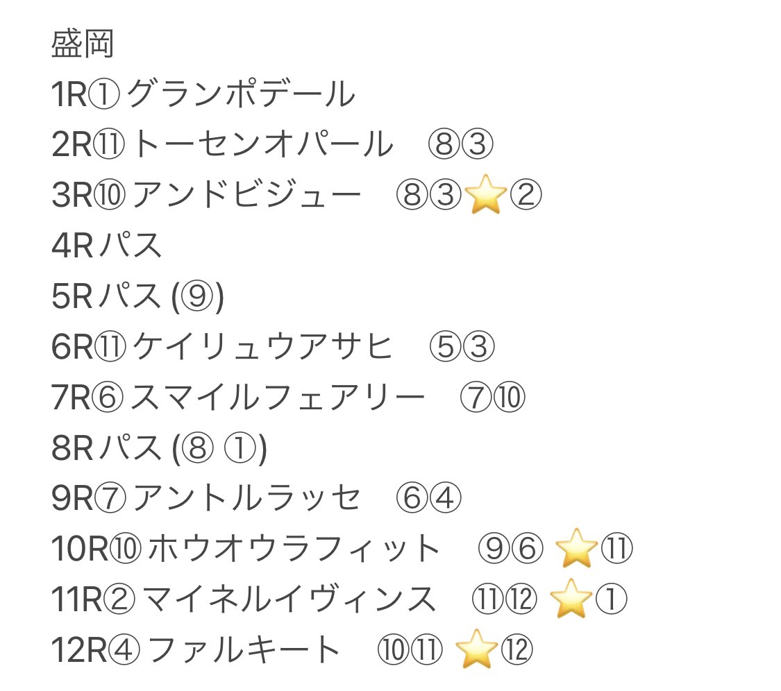 ④ 過剰人気じゃない?w
2R⑪トーセンオパール ⑧③
穴で、⑤オテンバキッズ