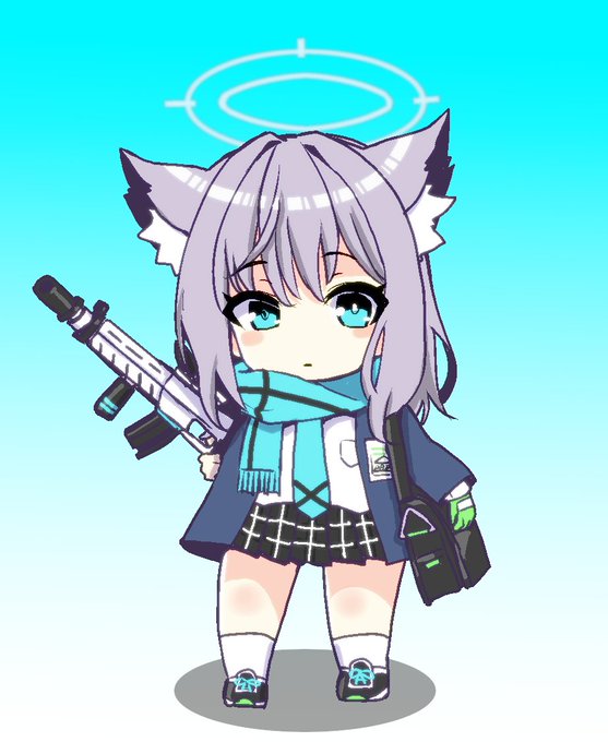わんどろできないうっぷんをちびキャラ描いて紛らわせましたし。#砂狼シロコ #ブルーアーカイブ 