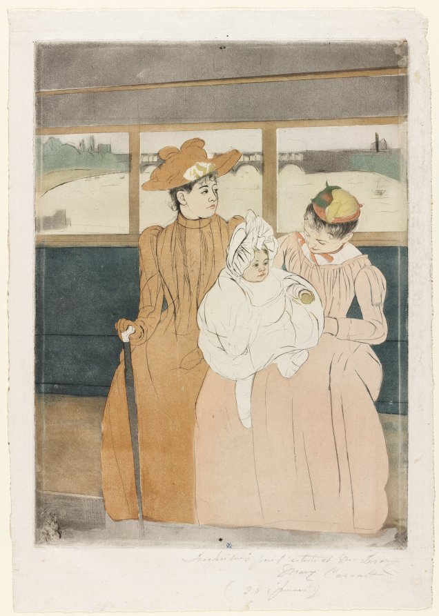 Mary Cassatt, In the Omnibus, 1890-1891 #cmaprints #clevelandartmuseum clevelandart.org/art/1941.71