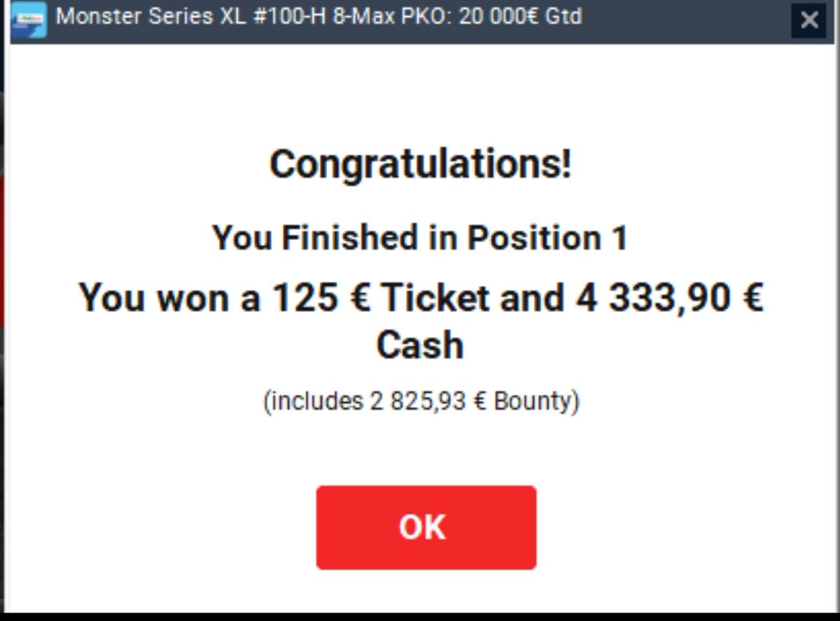 🐣 Deuxième titre sur ces #MonsterSeriesXL <a href="/PMU_Poker/">PMU Poker 🔞</a>