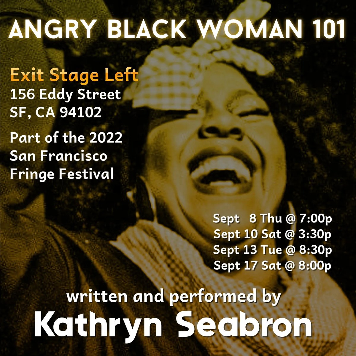 JuicyDLight's tweet photo. ONLY TWO SHOWS LEFT!! REVIEWS ARE IN!!
Erin Sou
:Equal parts gracious and audacious,she wakes us up to some of the most egregious examples of Misogynoir she’s encountered in the workplace and the culture at large. She levens the hard truth with enough genuineness and humor.... https://t.co/rsqK4P3T27