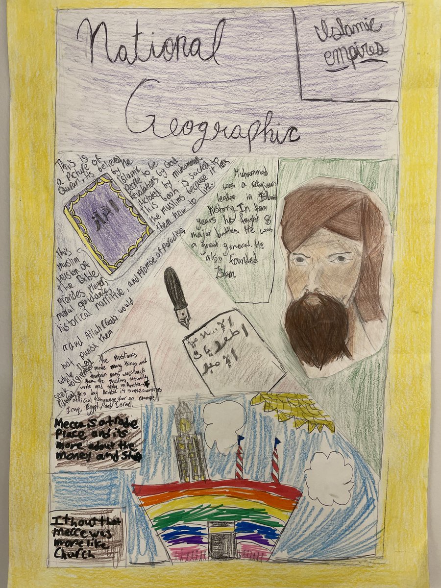 PrincipalCoward's tweet photo. Ms. Jones's 6th Grade Social Studies completed their first group project that previewed all of the civilizations that they will be covering this year. The project required research and a presentation. Here are a few examples of their finished products. #socialstudies #teaching https://t.co/UbxDdUBbJO