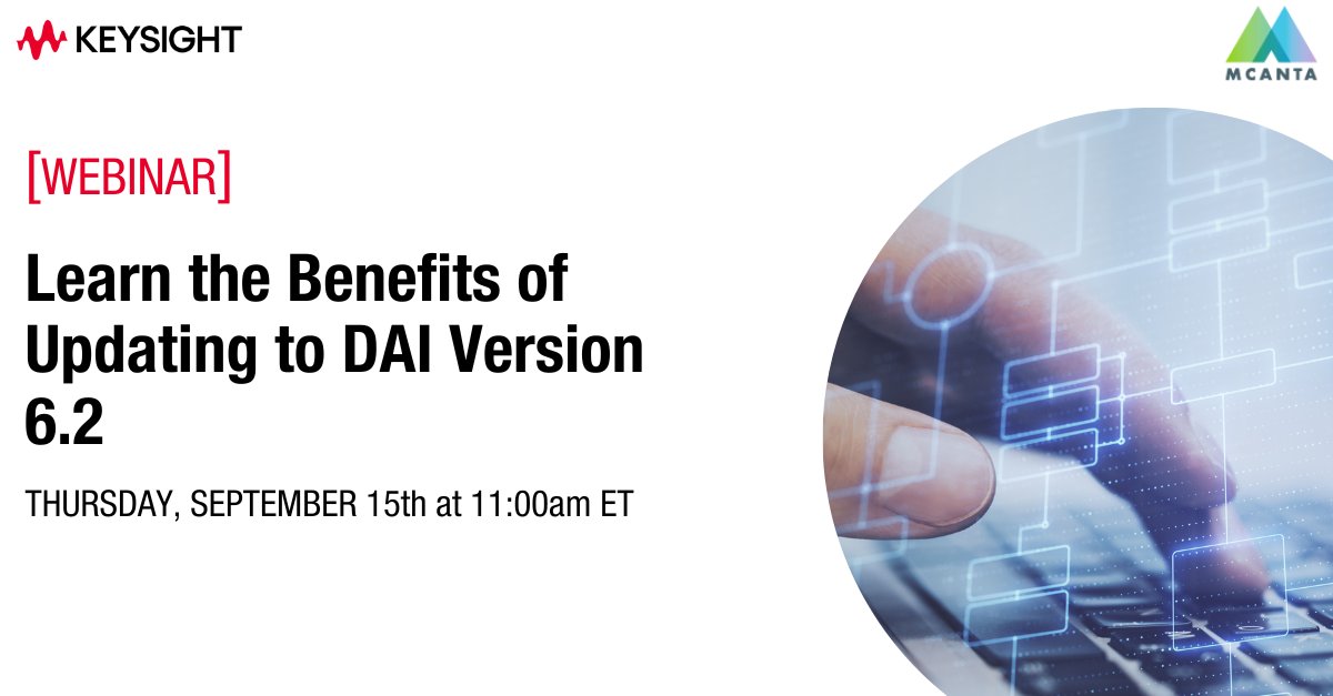 eggplantio's tweet photo. Please join us on September 15 at 11am ET to learn and gain the benefits of updating to DAI version 6.2.  Register for the webinar here : https://t.co/pFqo37UPSI$

#eggplantsoftware #softwaretesting  #testautomation #keysighttechnologies https://t.co/55wsjraJZQ