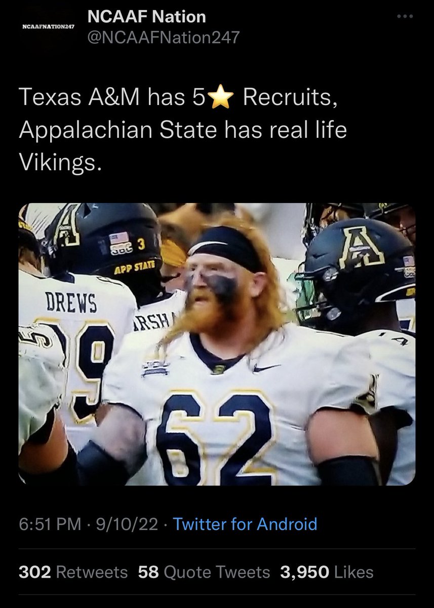 ScenicCitySprts's tweet photo. @RinggoldFB alum and Appalachian State left guard Bucky Williams is all over the Twitterverse today! @buckywilliams5 https://t.co/pEPaBY1zlB