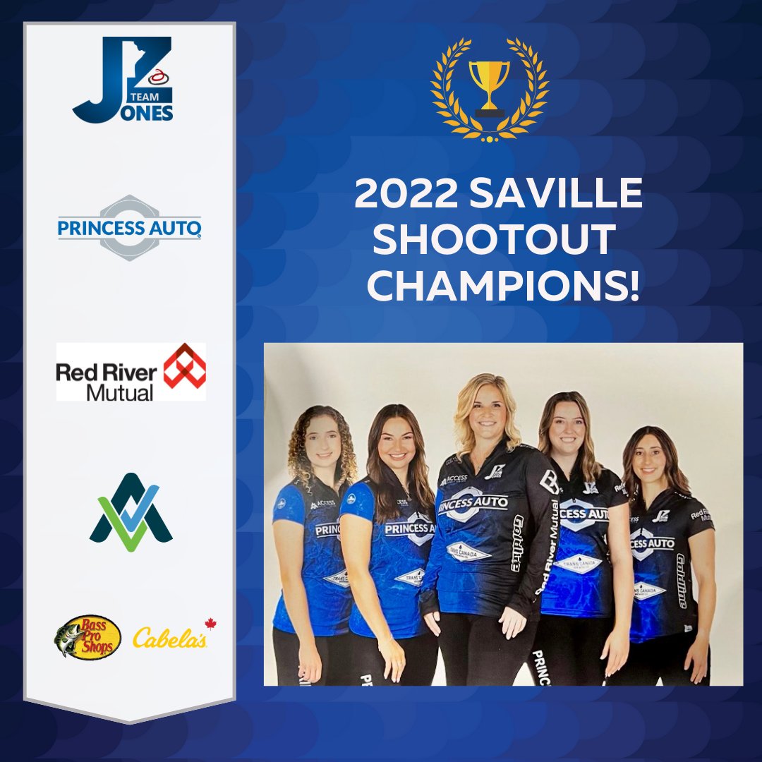 A milestone today – our 1st tourney title as the 2022-23 Team Jennifer Jones! It was a grind (8 games in 48 hours) vs some very good teams this weekend. Thx to our fans and the Saville Shootout Team. You made this one memorable!
#TeamJenniferJones #teamprincessauto #curling