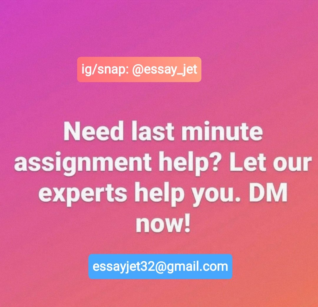 essay_jet's tweet image. Dm for all your assignments due at 11:59 PM today
#Essaydue #paytodoassignment #1159 #student #unilife