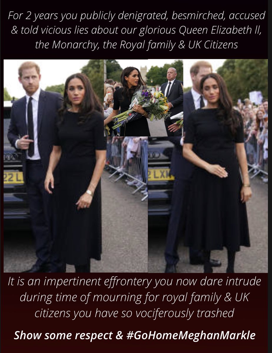 Just_Jane4Now's tweet photo. @hrrysgreysuit @AdilahYaqub @cynditaylor5 Agree. #MeghanMarkle has spent 2 years publicly trashing HMTQ & her family https://t.co/5OofNx5Kvy