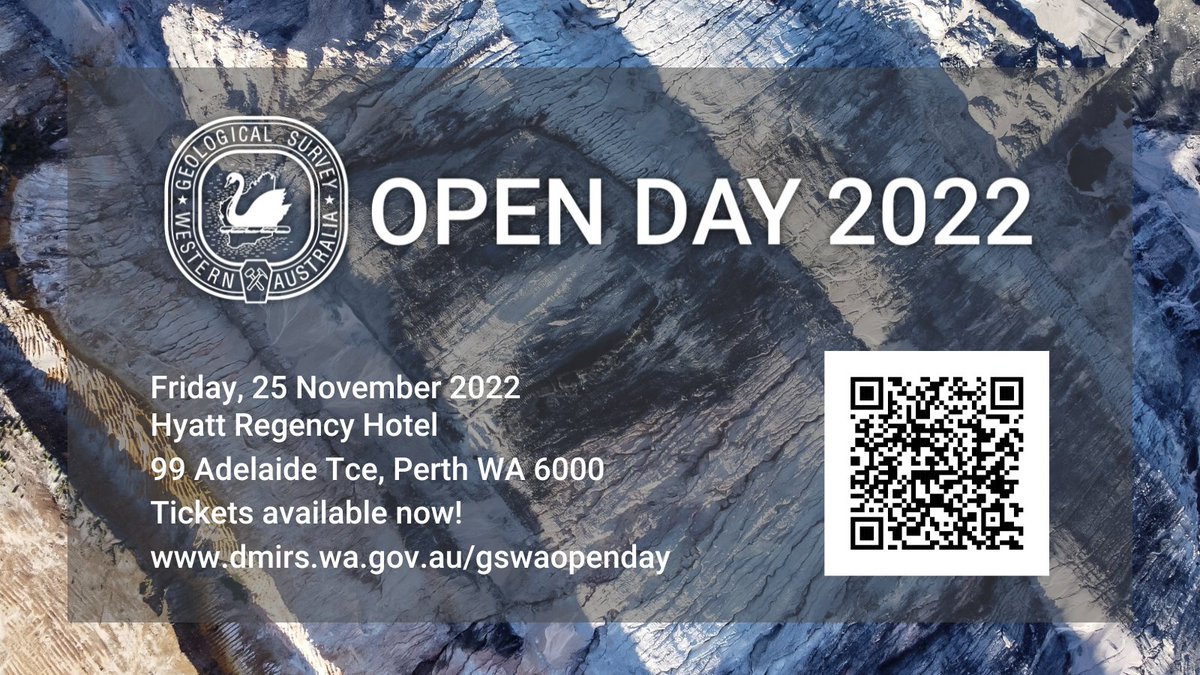 sabi_b89's tweet photo. Geological Survey of Western Australia's Open Day is coming up! Get your tickets now, they will sell out again: https://t.co/b0a6zdD13U #GSWA2022 #Geoscience #Perth #WesternAustralia #Minerals #Energy #Technology #Data #GreenEnergy #EarthScience https://t.co/tbAXAij33V