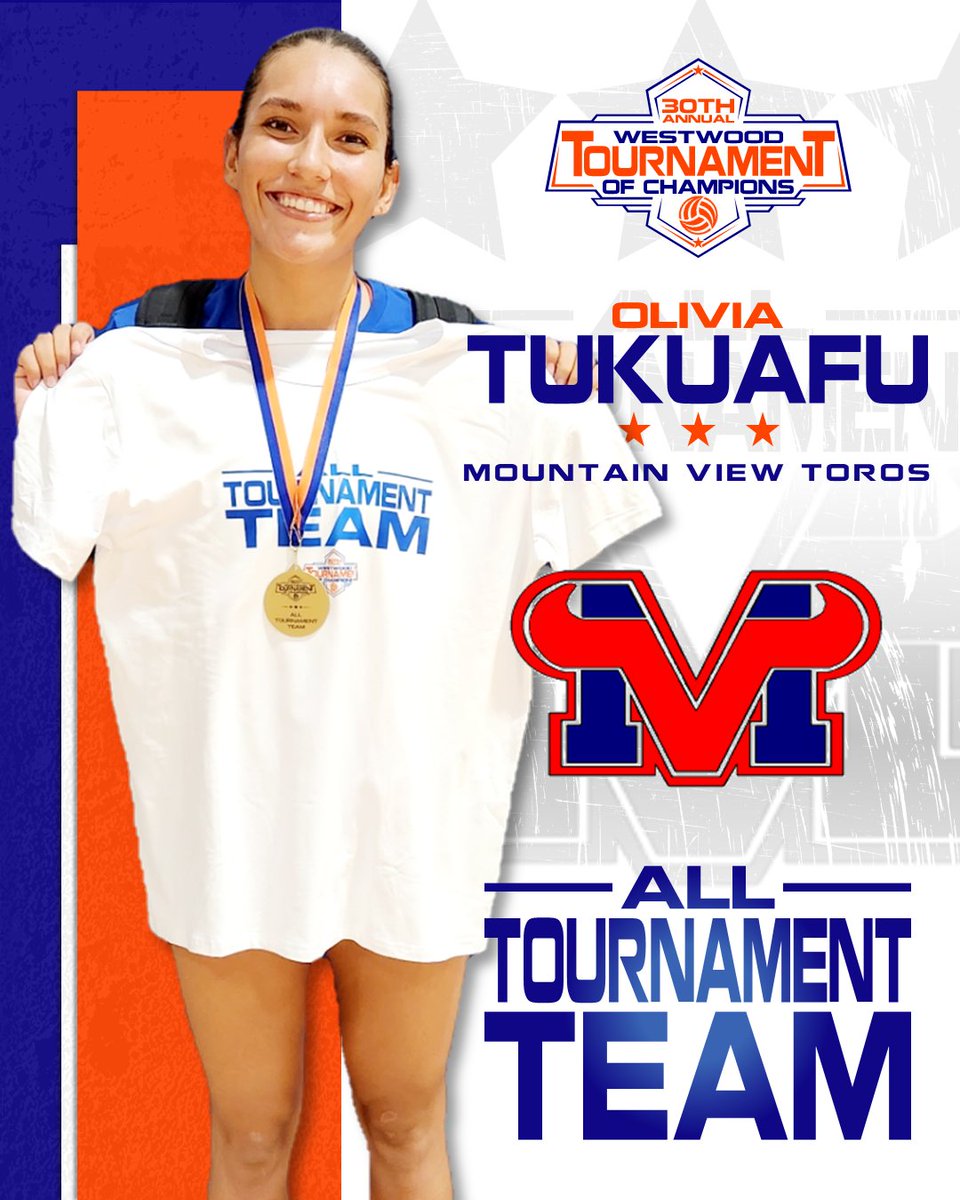 Congratulations to <a href="/MVTOROS_AD/">MV Toros Athletics</a> Olivia Tukuafu on being selected to this years All Tournament Team.

#AllTourney