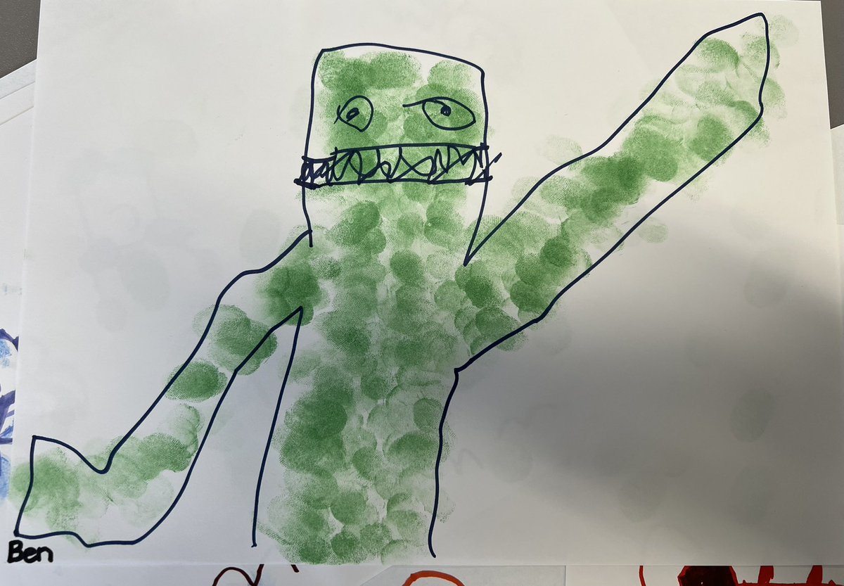 kristyhouten's tweet photo. Monday morning art and chats. Such a great way to start the day and to settle the students into a week of learning. Today they explored Fingerprint Art. ππ #sensoryart #mcclass #ballinaps https://t.co/hYsQo9utvJ