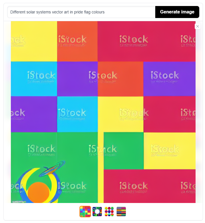 MikeScience's tweet photo. When it's really obvious that the AI image generator is scraping the web for training data. https://t.co/4V4v2CNhtN