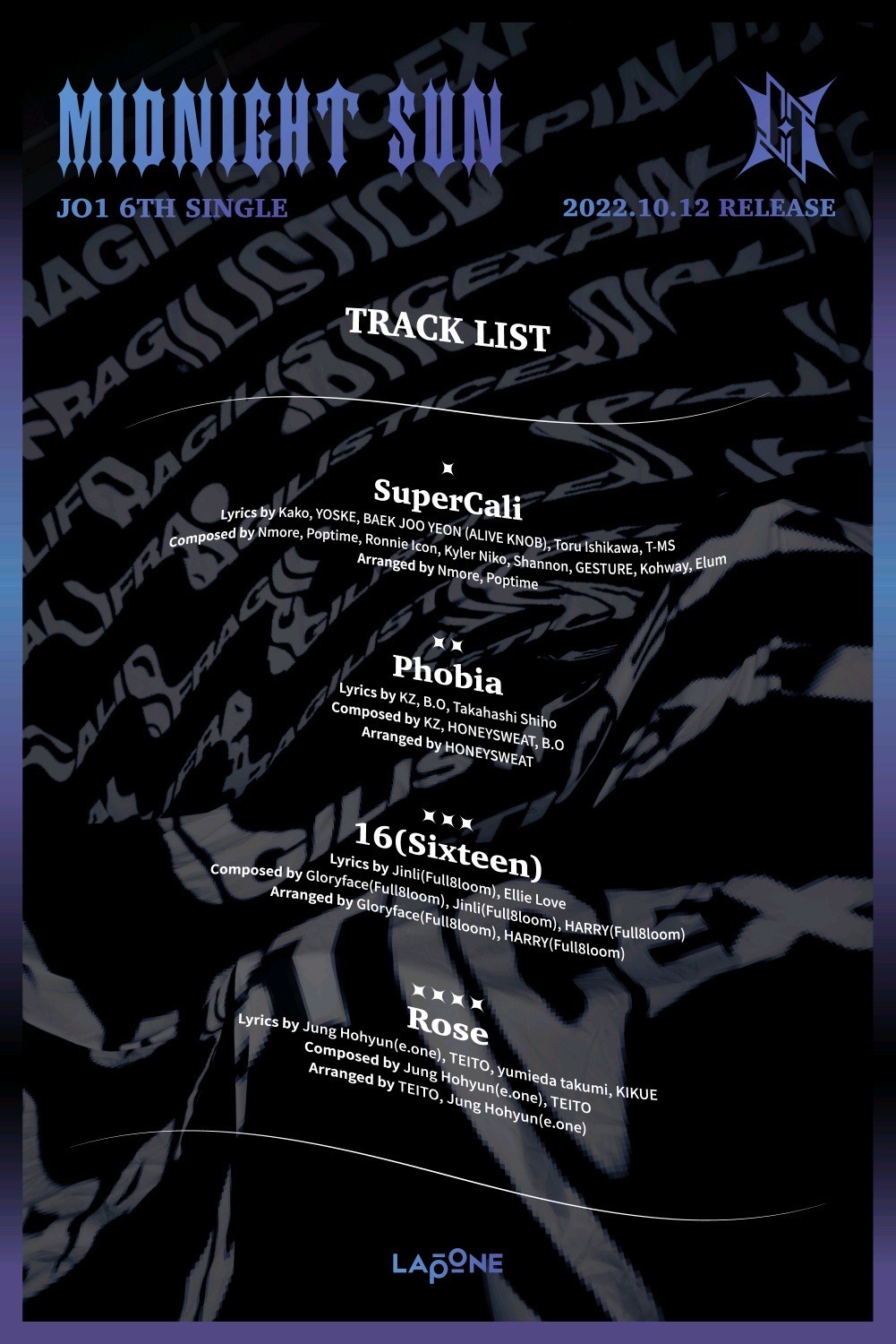 JO1　MIDNIGHTSUN シリアル SINGLE｜DISCOGRAPHY｜JO1 OFFICIAL SITE