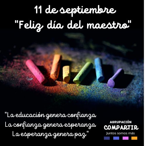 AgrupacinCompa1's tweet photo. 11 SEPTIEMBRE 22 | 👩‍🏫 Por su paciencia y cariño, por sus palabras amables y por los buenos momentos, sólo queremos decirles: 

¡Muchas Gracias queridos Maestros!🍎

#11deSeptiembre #docencia #diadelmaestro #enseñanzayaprendizaje 
#DomingoFaustinoSarmiento https://t.co/ViJ7lceAqM