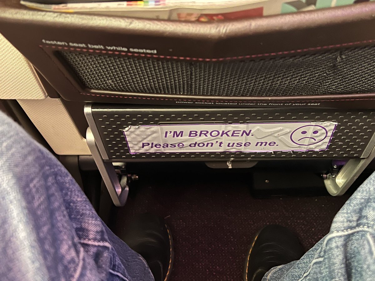 jonnyeight's tweet photo. @VirginAtlantic I’m happy to trade up to upper class, given my seat is broken 🤣😜🤞 https://t.co/HBPb2Stmo3