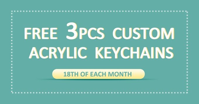 💥0 Dollar To Custom 3Pcs Acrylic Keychains!⁠💥
⏰18th of Each Month

✅Follow <a href="/pdodokeychains/">Pdodo Custom</a>
✅RT this post

More info👇 
🔗bit.ly/3GBObKw

🌟All those who RT this post will have the chance to WIN a 💲2⃣0⃣0⃣ cash coupon (available for over $300)!