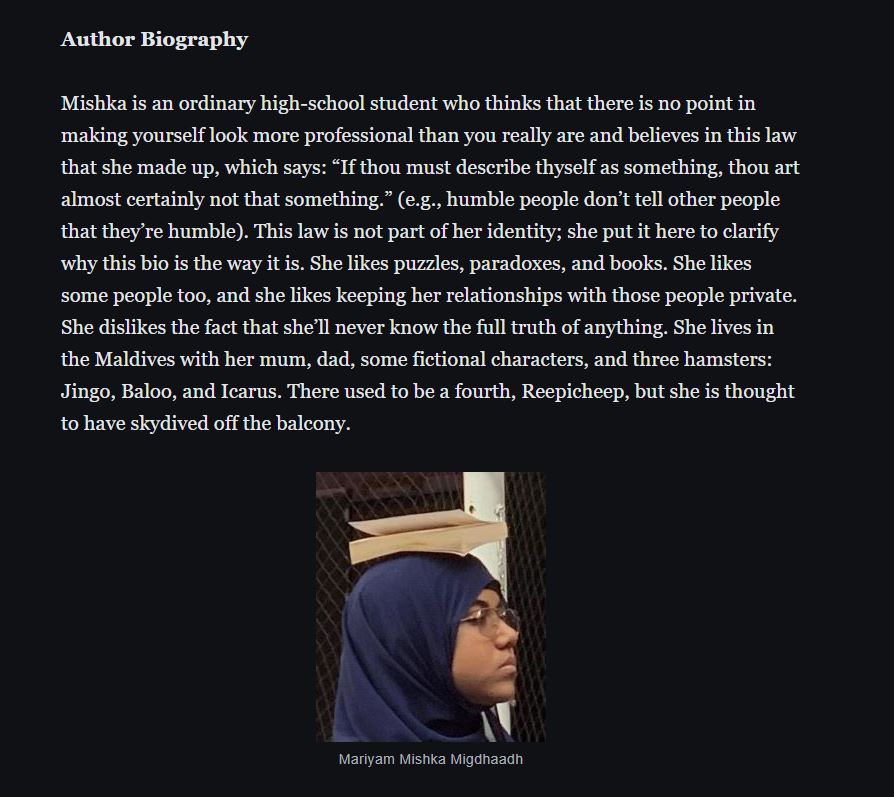 14 year old Mariyam Mishka Migdhaadh, who is a participant of the Leaders of Tomorrow programme of the theCircle by UgailFoundation, writes a journal article on "The Abacus".  
Mariyam Mishka Migdhaadh, The Abacus, theCircle Composition, Volume 2, (2022). theCircleComposition.org/the-abacus/