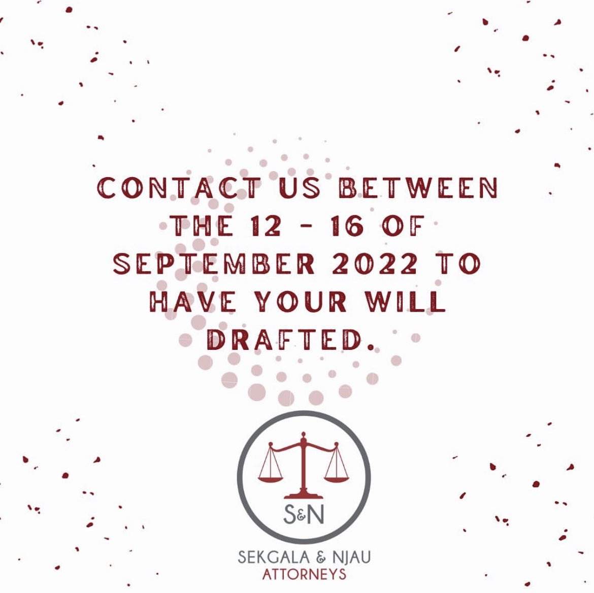 snatlaw's tweet photo. This week only! Contact us this
week and get your basic will drafted! #willsweek #estateplanning https://t.co/ZPjriWbqSw