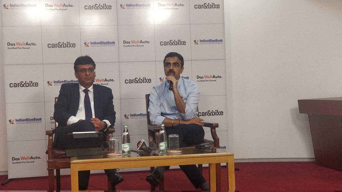 'People are looking at electric vehicles in the used car market and EVs command a premium too,' says Ashutosh Pandey of @MFCWL. But the market for used EVs is too small at the moment. #indianbluebook #usedcars #pushtoplugin #dwa