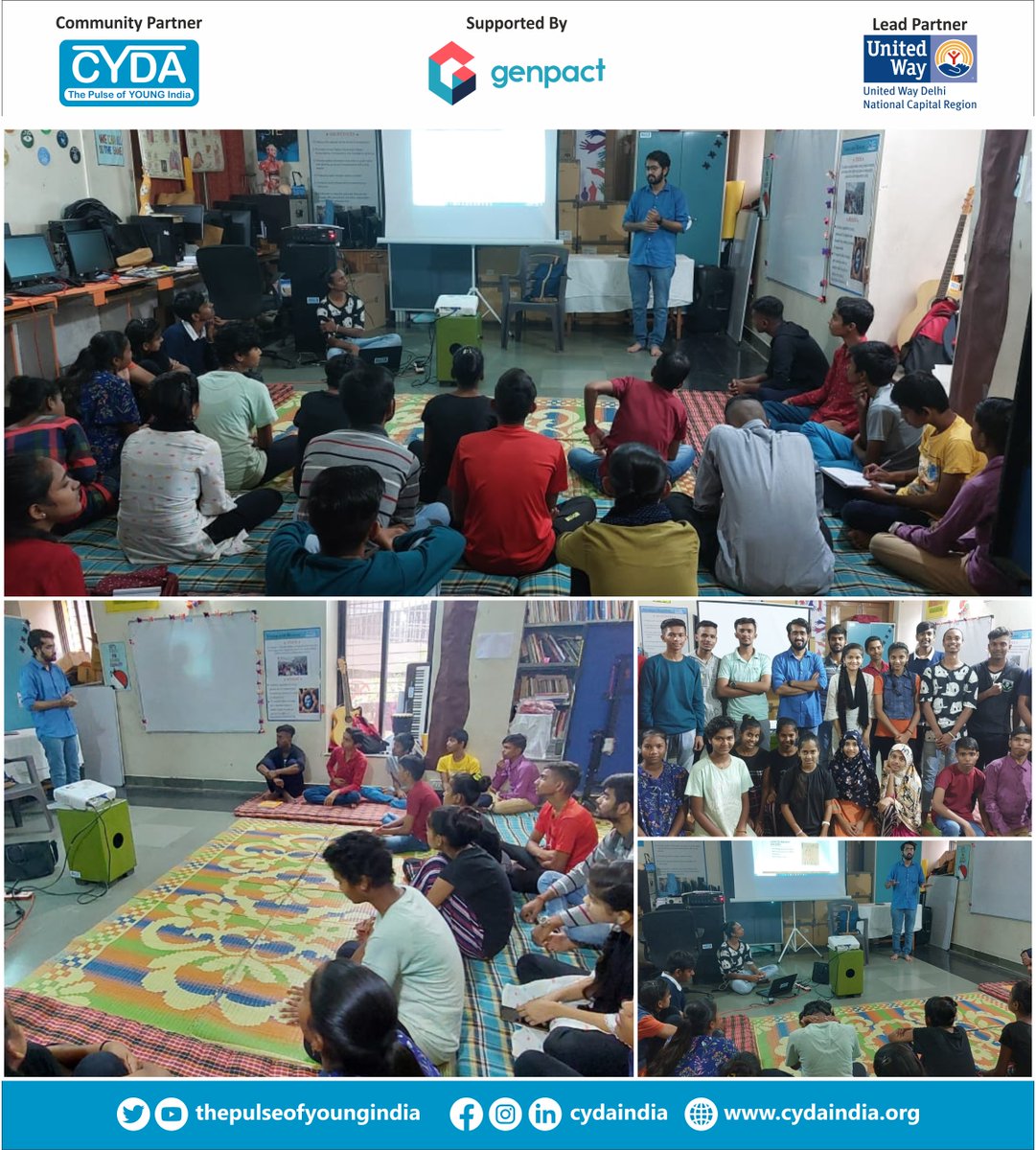 cydaindia25's tweet photo. On #WorldSuicidePreventionDay #CYDA organised a session with 28 #adolescents & #youths of #YRC. Our esteemed volunteer Mr. Sagar Urgunde expertly navigated the discussion covering topics such as #depression #suicide #possiblesolutions #stress management & #mentalhealth https://t.co/5TFsXDqrtH