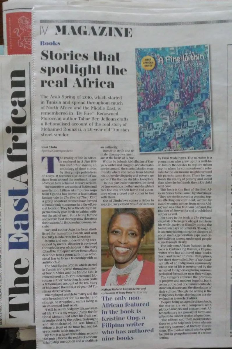 mathew01sang's tweet photo. @Storymoja is the home of Best African authors. Check this out: The East African. @lubnah_with_h @MuthoniGarland @kristinemuslim @AfricansWrite #AFireWithin #africanwriters https://t.co/9YxzAqUCAn