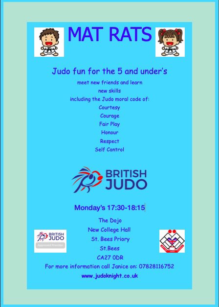 JudoKnights's tweet photo. New school term new term for “Mat Rats” starts tonight.
See you tonight everyone. #BritishJudo #JudoKnight #judomorethanasport #judofun #MatRats #crabfootball #JudoTots #funwhilstlearning #SankaikuniJudo #5andundersjudo https://t.co/PU97aExLyA