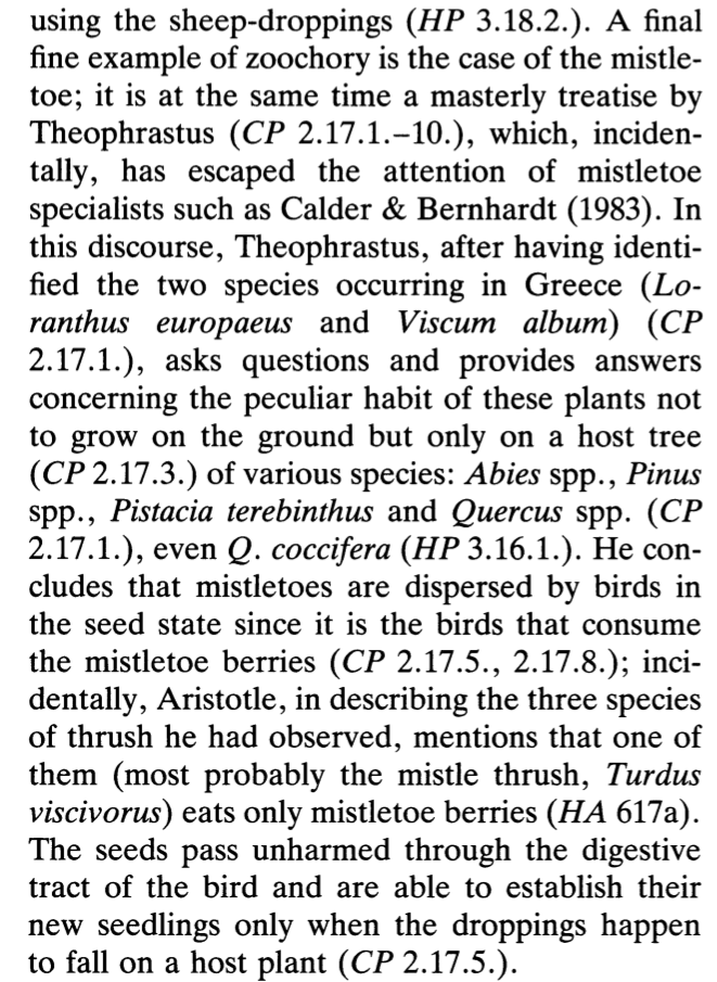 PAISAJE_lab's tweet photo. ¿Sabías Aristóteles y Teofrasto ya escribieron sobre dispersión de semillas por aves 🍒🐦💩🌱 hace ~2300 años?

Did you know Aristotle and Theophrastus already wrote about seed dispersal by birds 🍒🐦💩🌱 ~2300 years ago?

👇 Thanos (1994)
https://t.co/fwFflTj69L https://t.co/KclognGjen
