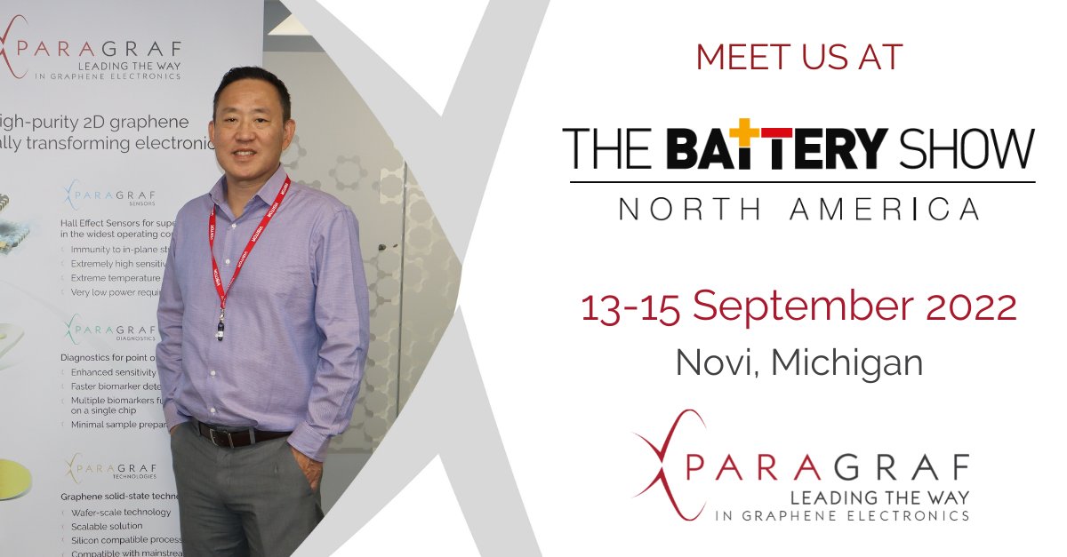 Paragraf_Gr's tweet image. This week, Paragraf will be at #thebatteryshow in Novi on stand 2345. Bill Staten, Business Development Director North America, will show how our #graphene #Hallsensors provide improved performance in  #battery monitoring applications.
paragraf.com/13-15-septembe…
#TBS22